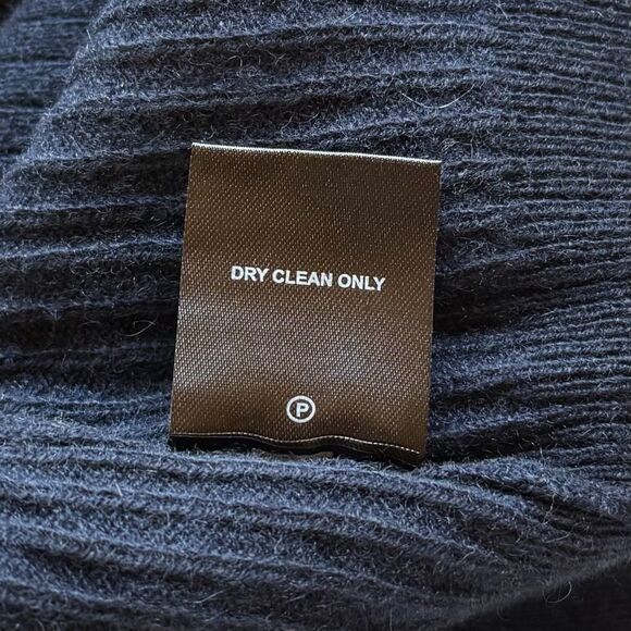 NWT Revolve One Gray Day Tenley !00% Cashmere Ribbed Pullover Sweater in Navy S - Picture 10 of 13